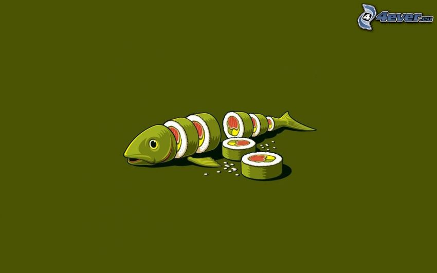 fisk, sushi