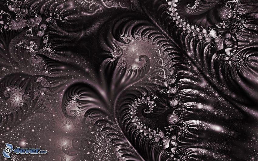 espiral, fractal oscuro