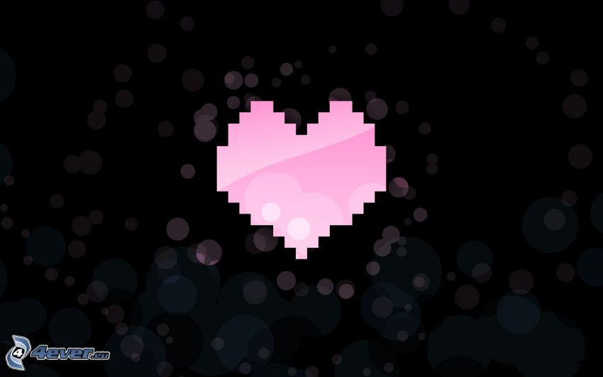 corazón, pixel