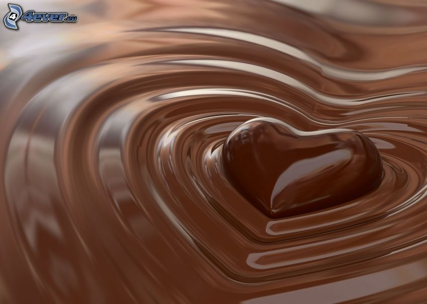 corazón de chocolate, chocolate