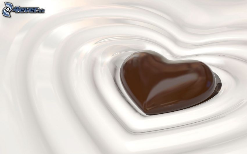 corazón de chocolate