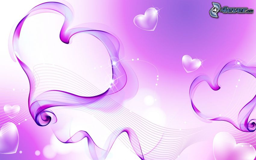 corazones púrpuras