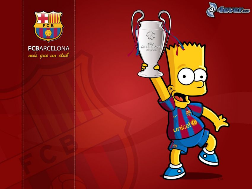 Bart Simpson, FC Barcelona, UEFA Champions League