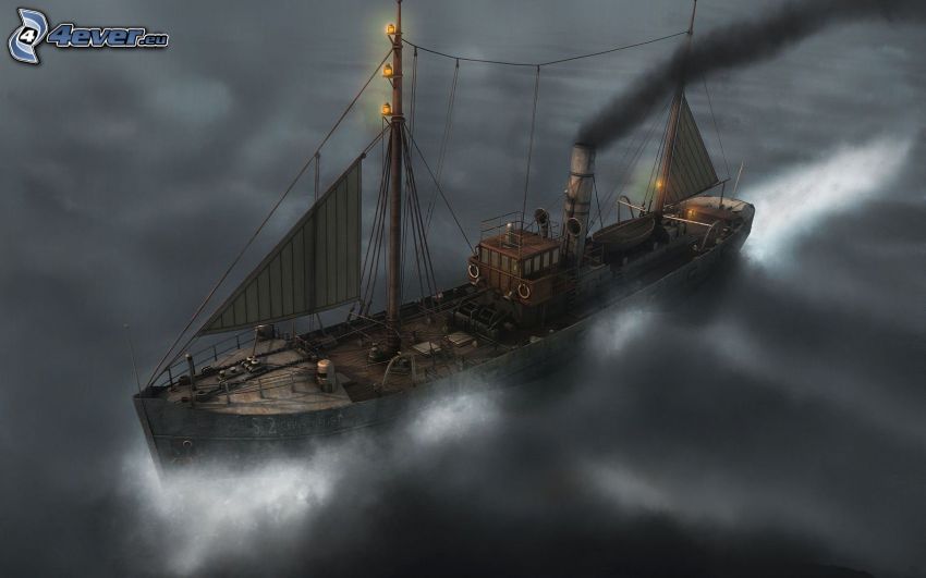 buque de vapor, nave