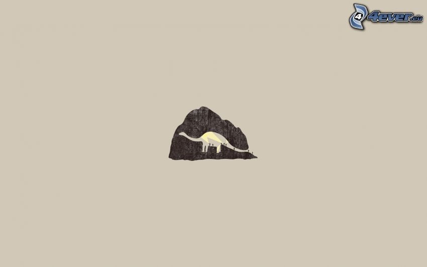 dinosaurio, montaña
