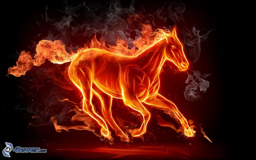 caballo en fuego