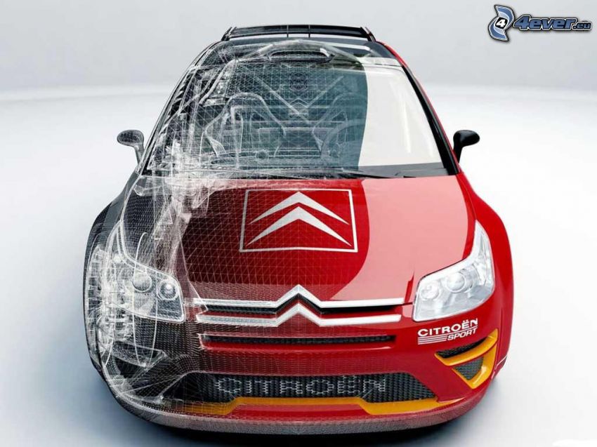 Citroën C4, dibujos animados de coche