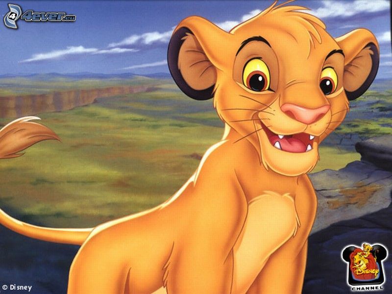 El Rey León, el león animado