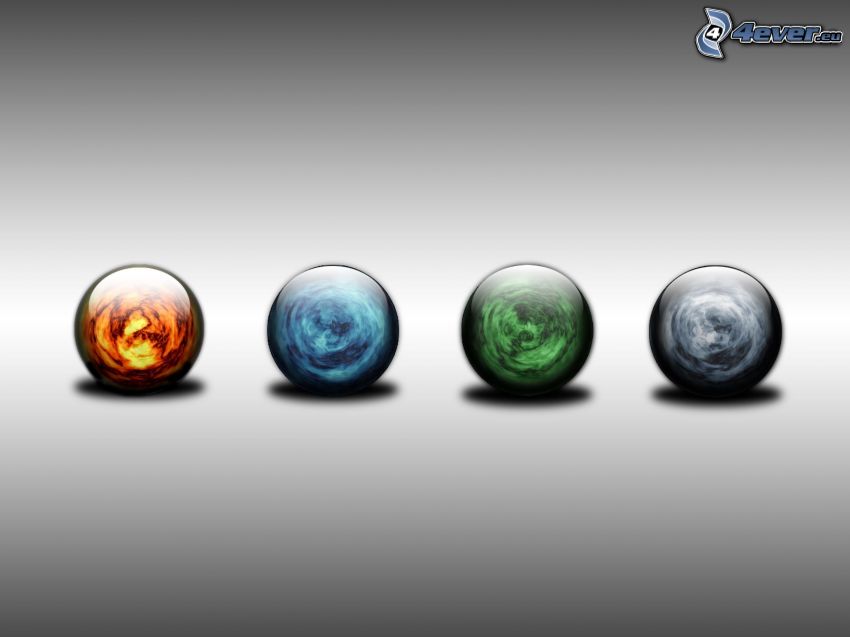 elementos, bolas