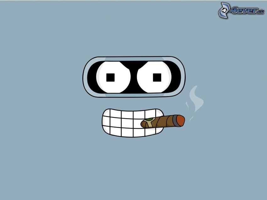 Futurama, Smiley, cigarrillo
