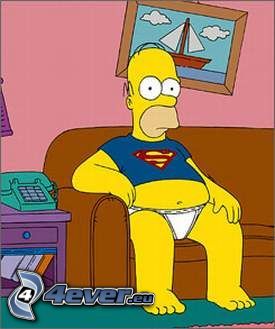 Homer Simpson, calzoncillos blancos