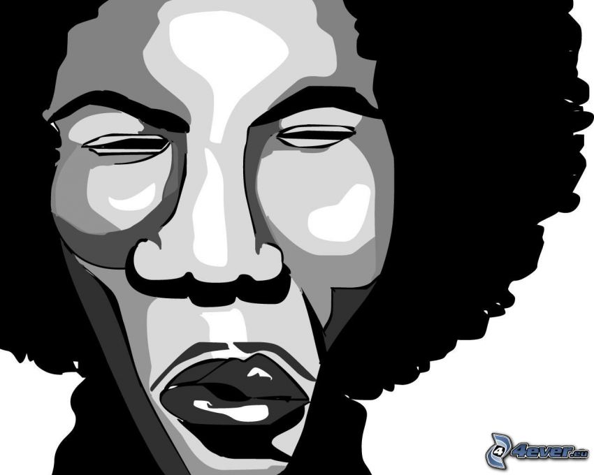Jimi Hendrix, caricatura
