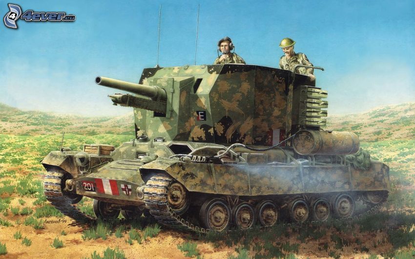 La Segunda Guerra Mundial, tanque, soldados