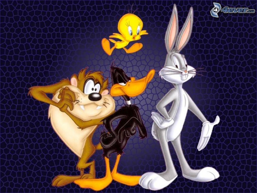 Looney Tunes, Bugs Bunny, Daffy Duck, Piolín, caracteres