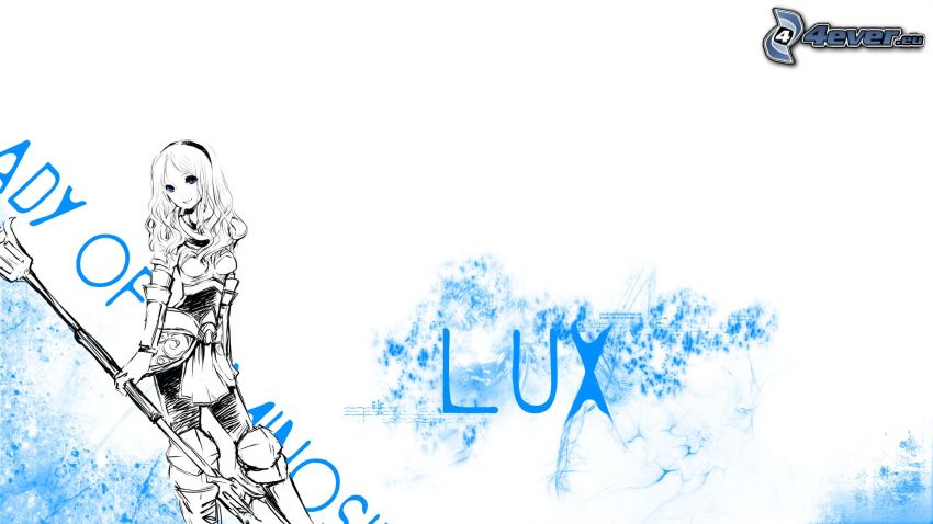 Lux, dibujos animados de chica
