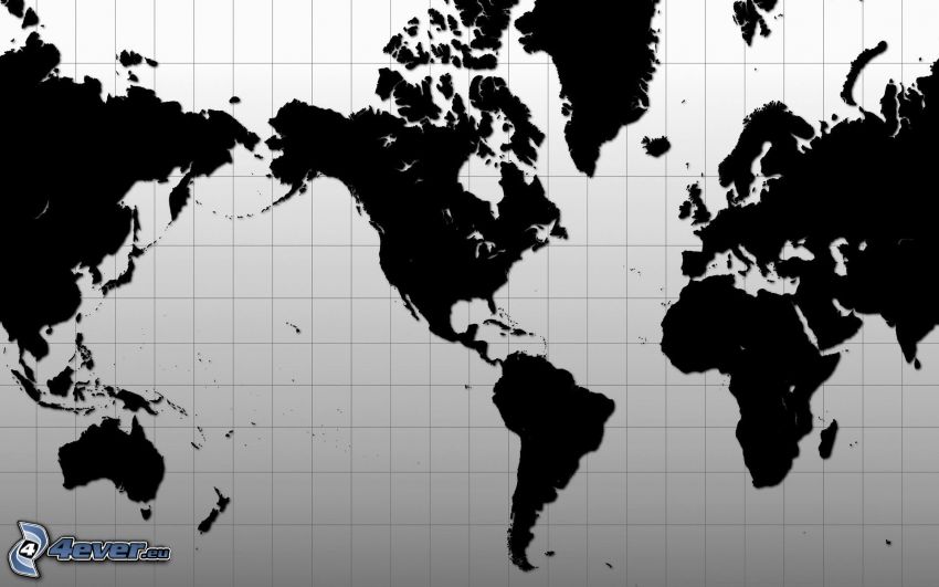 mapa del mundo, América