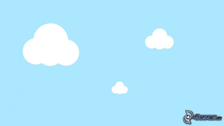 nubes, fondo azul