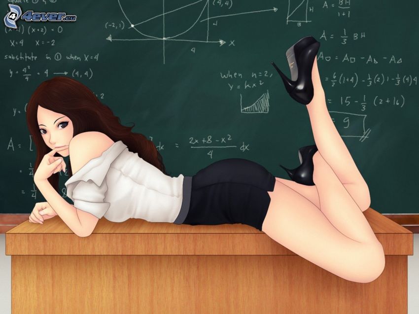 profesora sexy, pizarrón