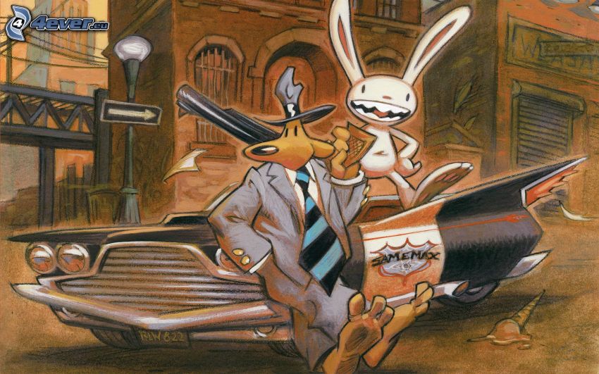 Sam Max, detective, conejo de dibujos animados