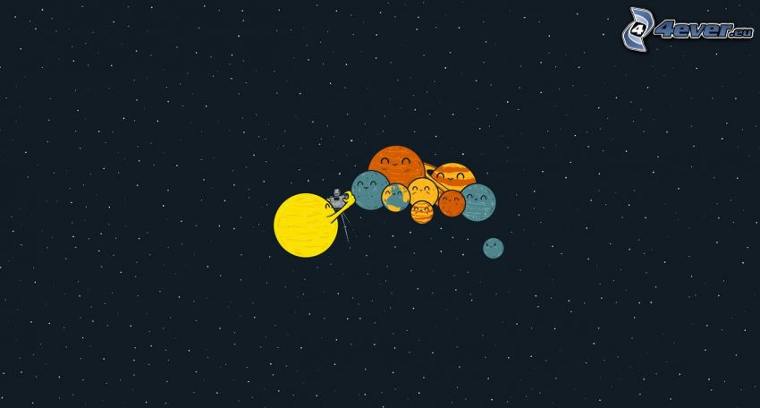 Sistema Solar, planetas, cámara, cielo estrellado
