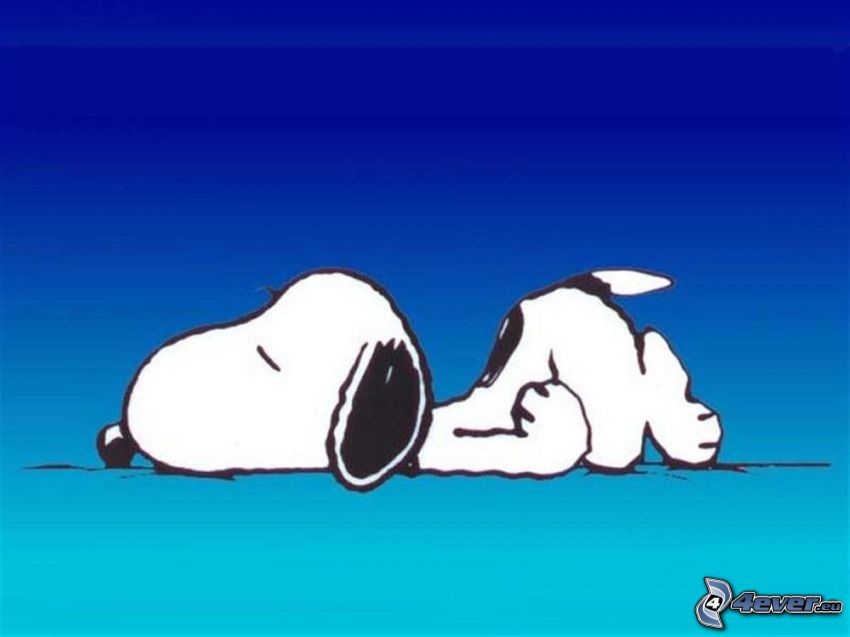 Snoopy, perro, dibujos animados