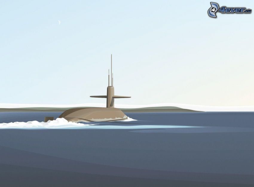 submarino, mar