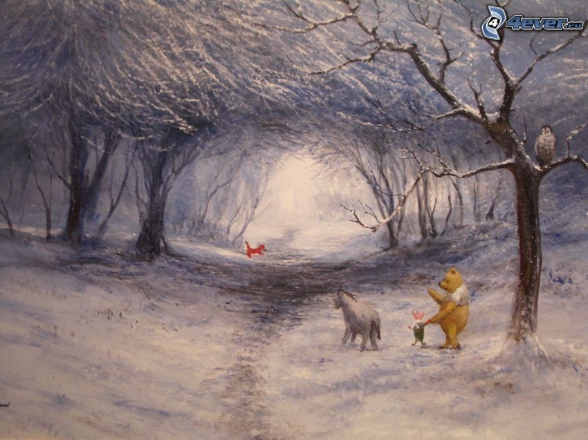 Winnie the Pooh y sus amigos, bosque nevado