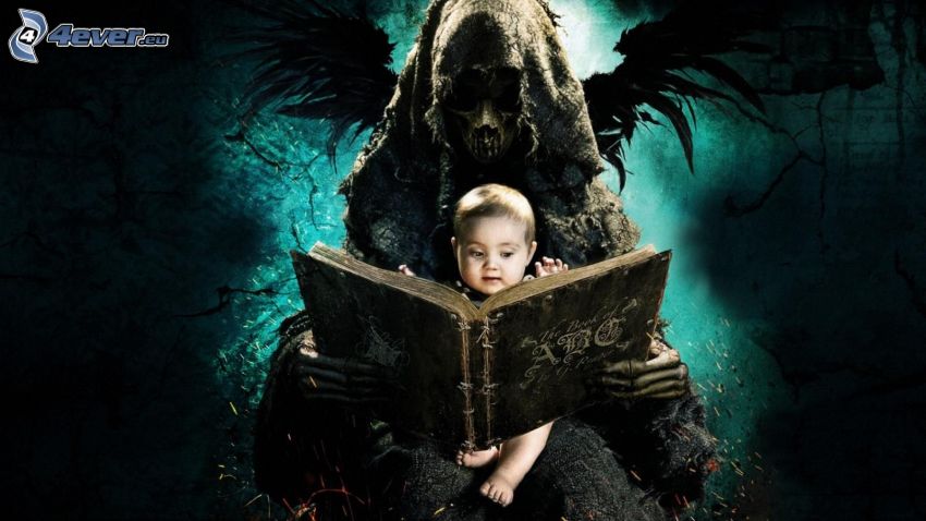 ABCs of Death, descarnada, bebé, libro antiguo