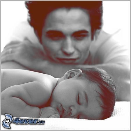 Edward Cullen, bebé durmiendo