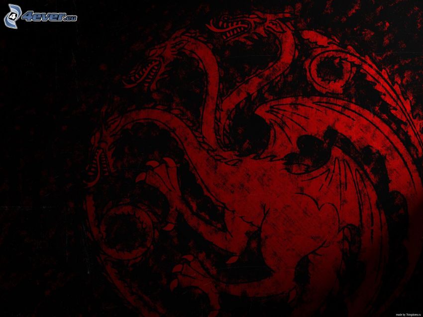 House Targaryen, A Game of Thrones, dragón rojo