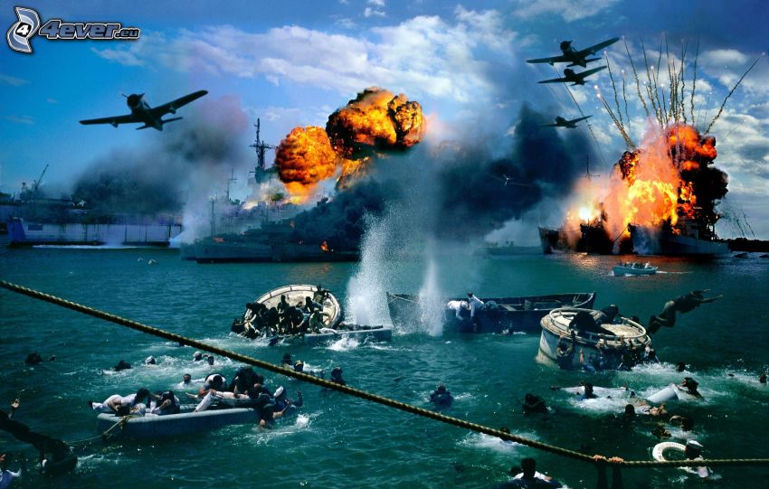 Pearl Harbor, explosión