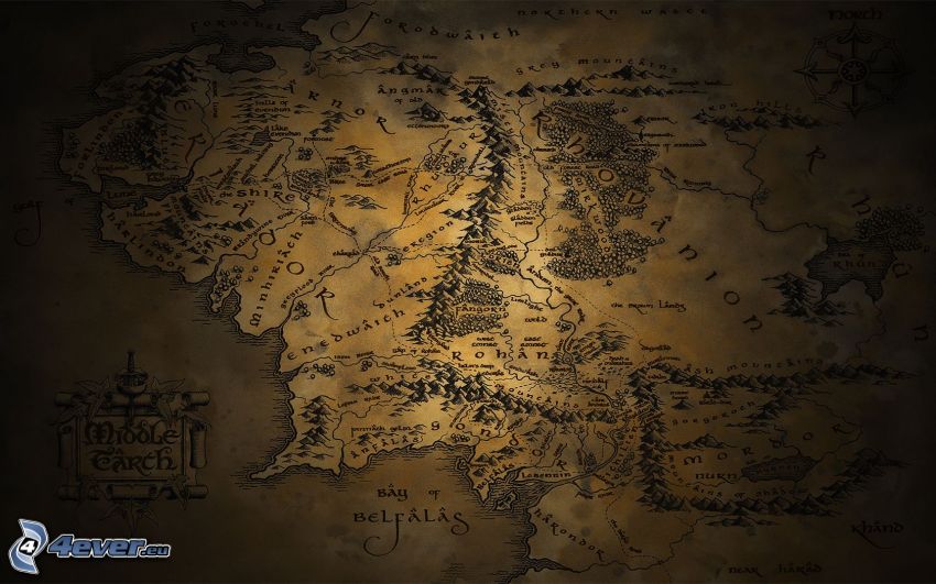 Señor de los anillos, mapa