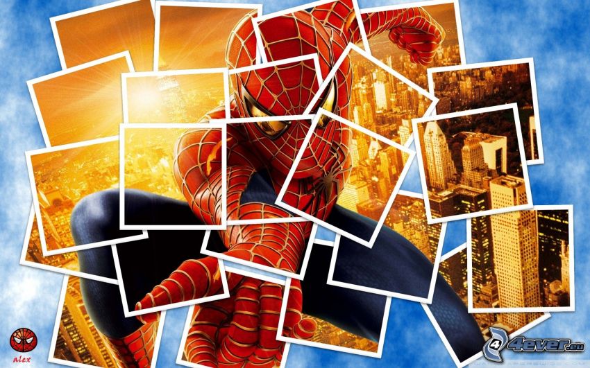 Spiderman, collage, fotos