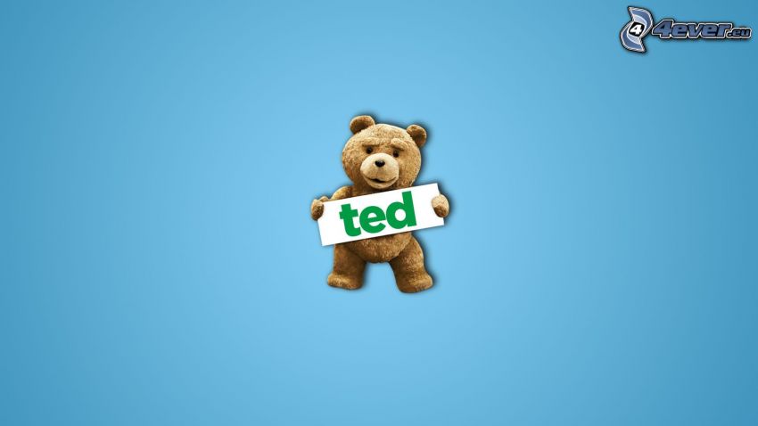 Ted, fondo azul