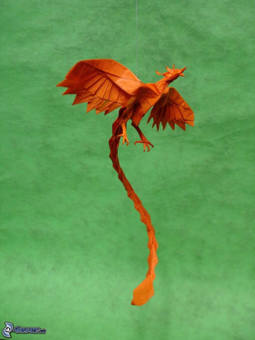 dragón, origami