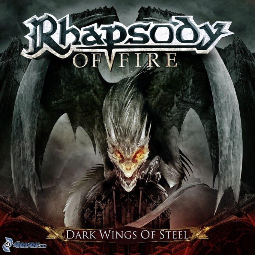 Rhapsody of Fire, Dark Wings of Steel, cabeza de dragón, alas