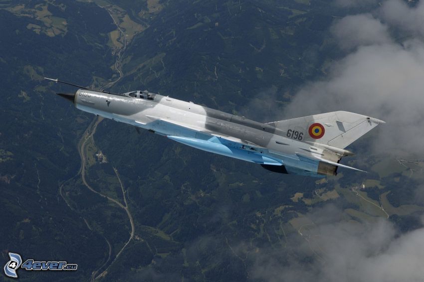 MiG-21, vista del paisaje