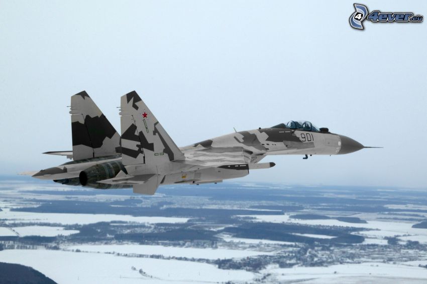 Sukhoi Su-35, paisaje nevado