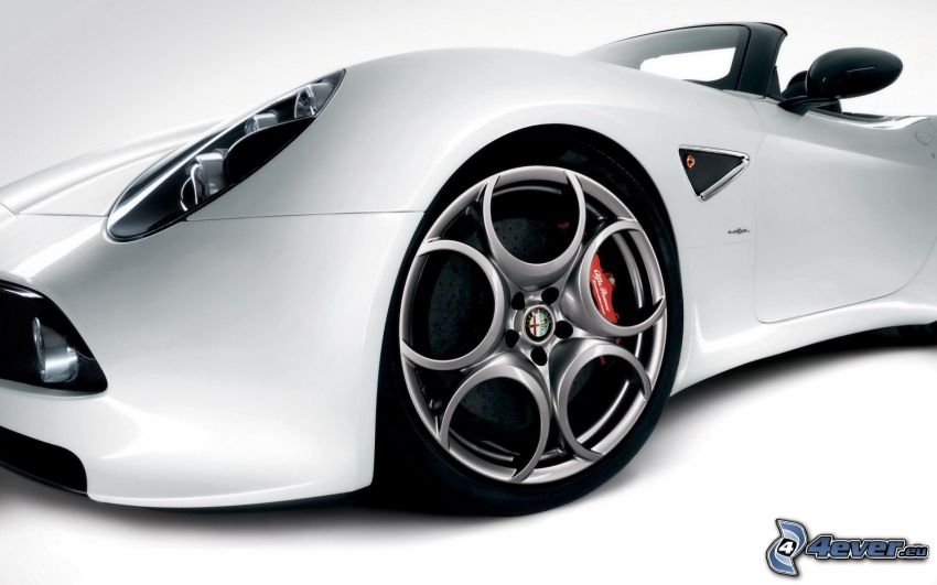 Alfa Romeo, descapotable, rueda
