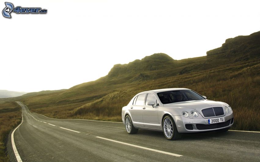 Bentley Continental, camino, colina