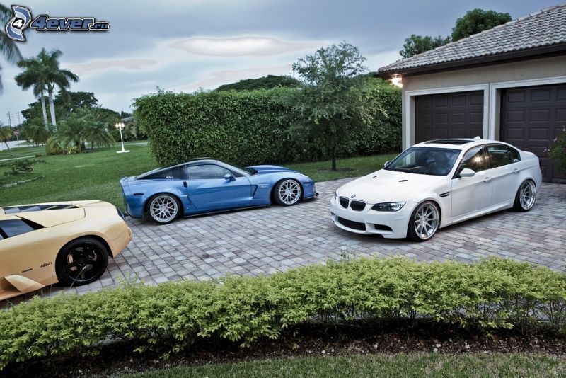 BMW, garaje
