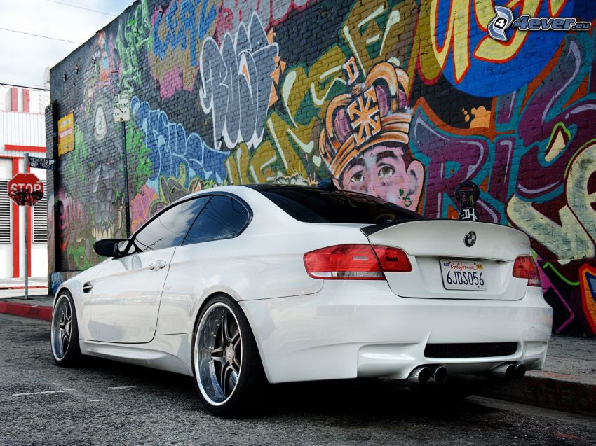 BMW E92, grafiti