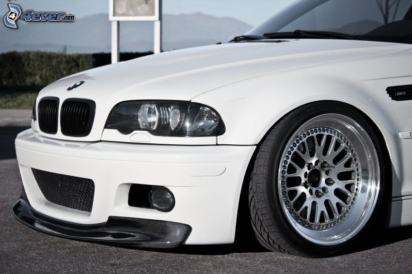BMW M3, delantera de coche, lowrider