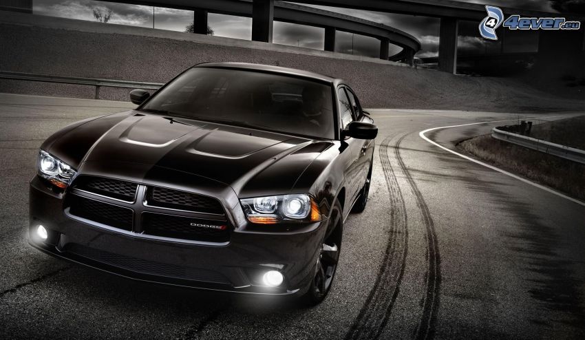 Dodge Charger, luces, camino
