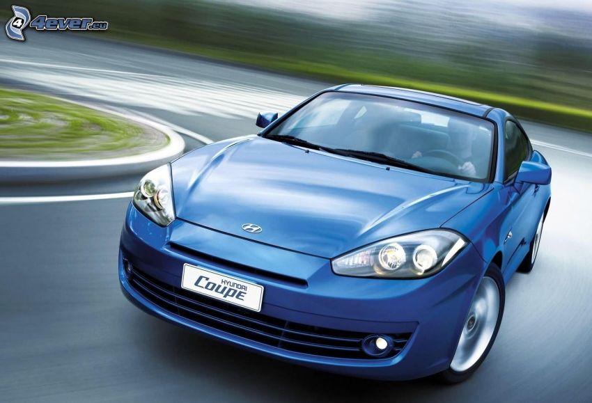 Hyundai Coupé, curva, acelerar