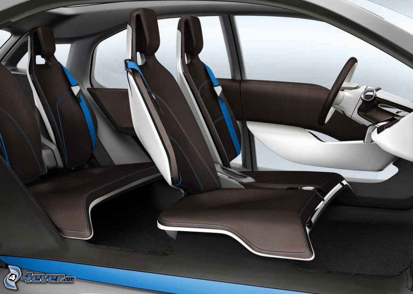 interior BMW i3, asientos