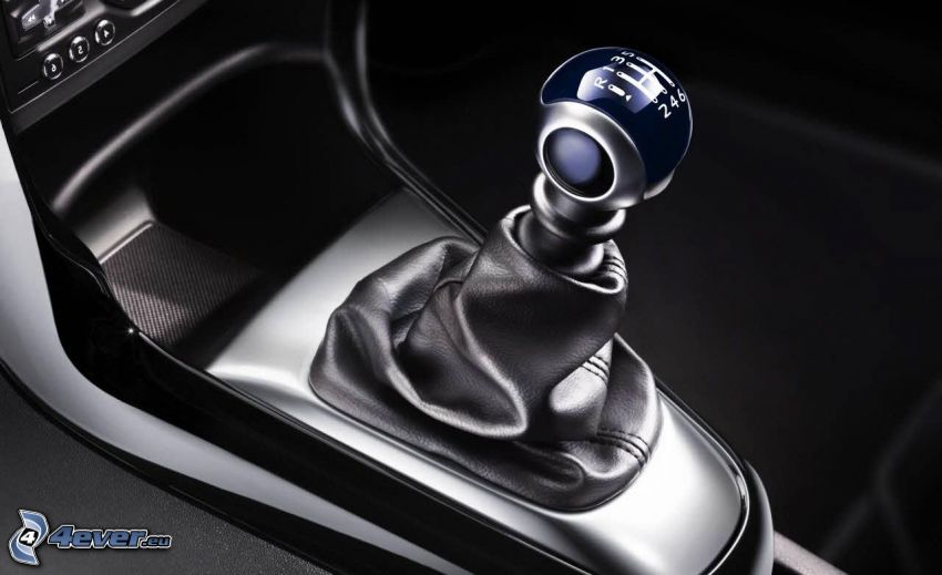 Interior de Citroen DS3 Cabrio, palanca de cambios