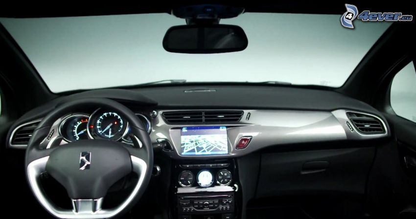 Interior de Citroen DS3 Cabrio, volante
