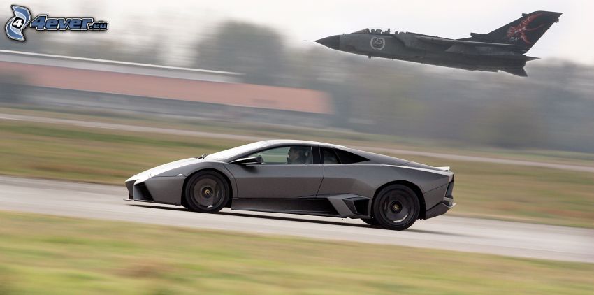 Lamborghini, avion de caza, acelerar