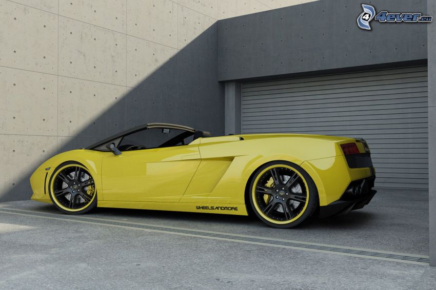 Lamborghini Gallardo, descapotable, garaje
